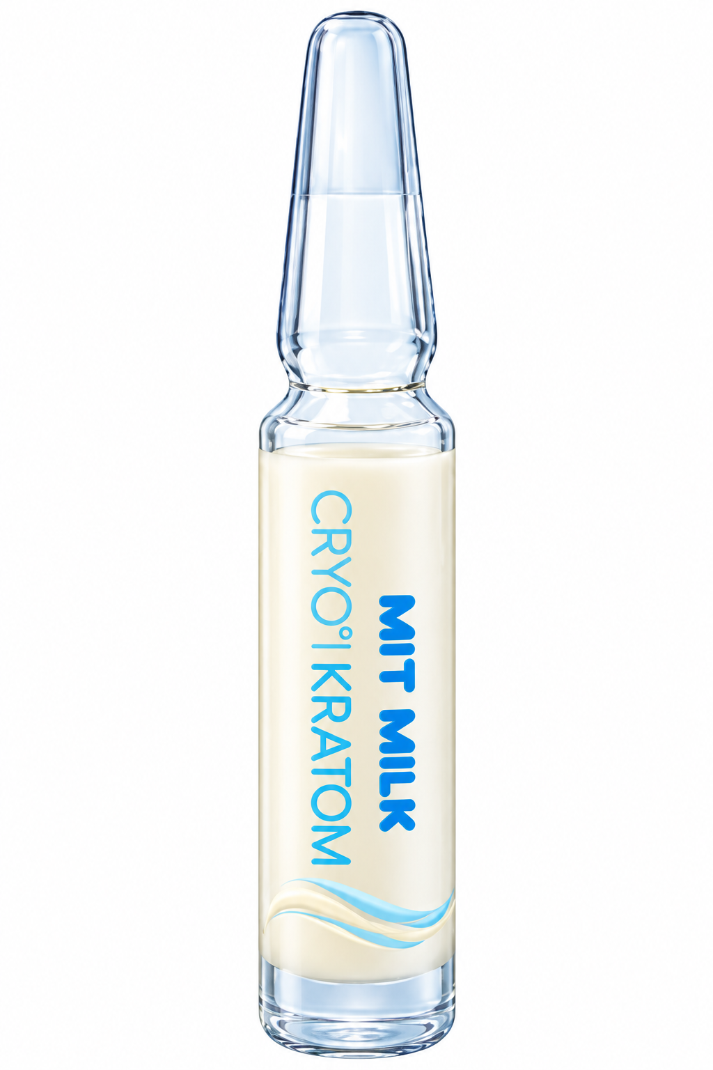 CRYO Kratom MIT MILK ampoule on a white background