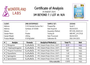 <h1>3M Tablets</h1><p>Wonderland Labs USA <br/> 08.25.2025</p>