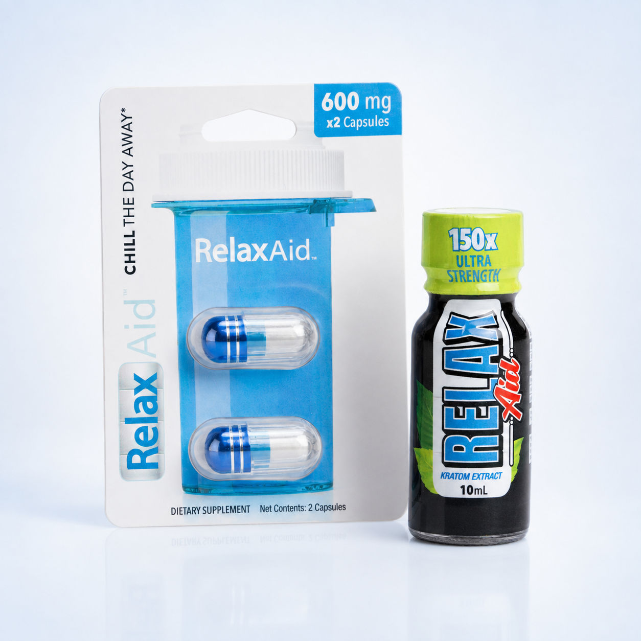 RelaxAid Capsules and RelaxAid 150X Shot bundle